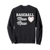 Baseball Maw Maw Love Heart Baseball Sports Sweatshirt view 1