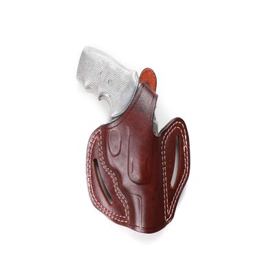 Pusat Holster Premium Leather Thumb Break Belt Holster 2 inch for Revolver Rossi Model 68-88 Right-Left Hand (Brown Right Hand)