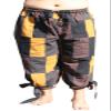 Svenine Renaissance Patchwork Warm Cotton Tied Leg PullString Pants, Small, Muang Patch - Multi Colors Black view 1