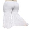 RaanPahMuang Brand Wide Lower Leg Flared Light Cotton Stepped Pants Baggy Cut, Small, White view 2