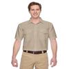 Harriton Men's Key West Short-Sleeve Performance Staff Shirt XS KHAKI view 1