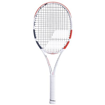Babolat Pure Strike 100 Tennis Racquet Racquet - Strung with 16g White Syn Gut at Mid-Range Tension (4 1/4" Grip)