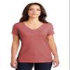District Women's Perfect Tri V-Neck Tee. DM1350L M Blush Frost view 1