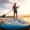 Focket Boat Floor Mat,240x65x0.5cm EVA Teak Seawater- Anti-Skid Carpet Pad Self-Adhesive Surfboard Flooring Pad with Strong Adhesive Tape for Yacht,Marine,etc (Black White) view 2