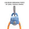 NewDoar Micro Mobile Single Pulley,20kN(4500 lb) Max Rope 1/2in for Rigging Arborist Climbing Rescue,CE Certified(20KN Blue 2pcs) view 4