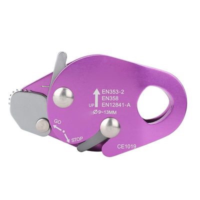 Alomejor Climbing Descender, Self Braking Compact, Rope Descender, Aluminum Construction for Climbing Mountaineering Rescue Operations