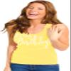 Birthday Shirts for Women - Rhinestone It's My Birthday! Tank Top - Medium - Yellow view 2