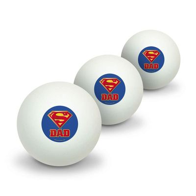 GRAPHICS & MORE Superman Super Dad Shield Logo Novelty Table Tennis Ping Pong Ball 3 Pack