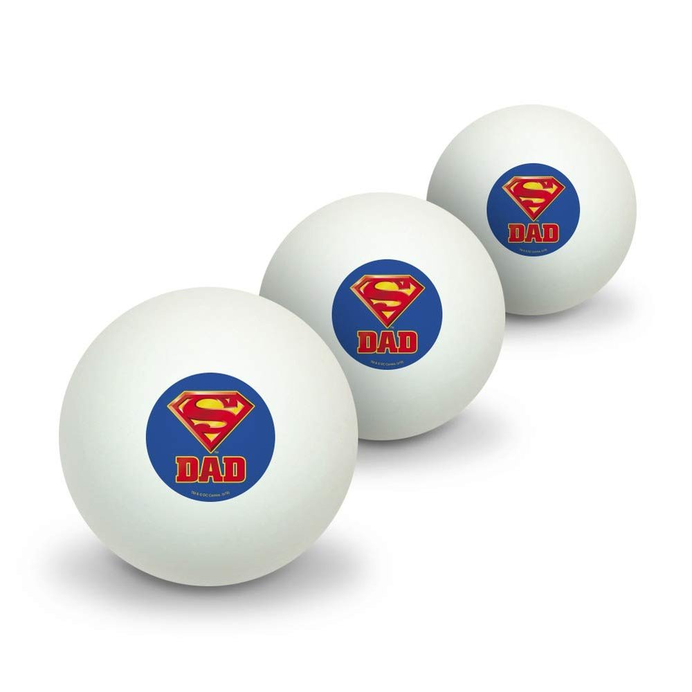 GRAPHICS & MORE Superman Super Dad Shield Logo Novelty Table Tennis Ping Pong Ball 3 Pack