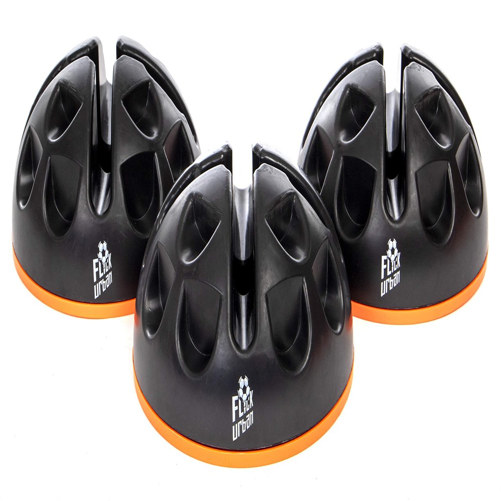Football Flick 3X Agility Domes (for use Agility Poles, Sold Separately)