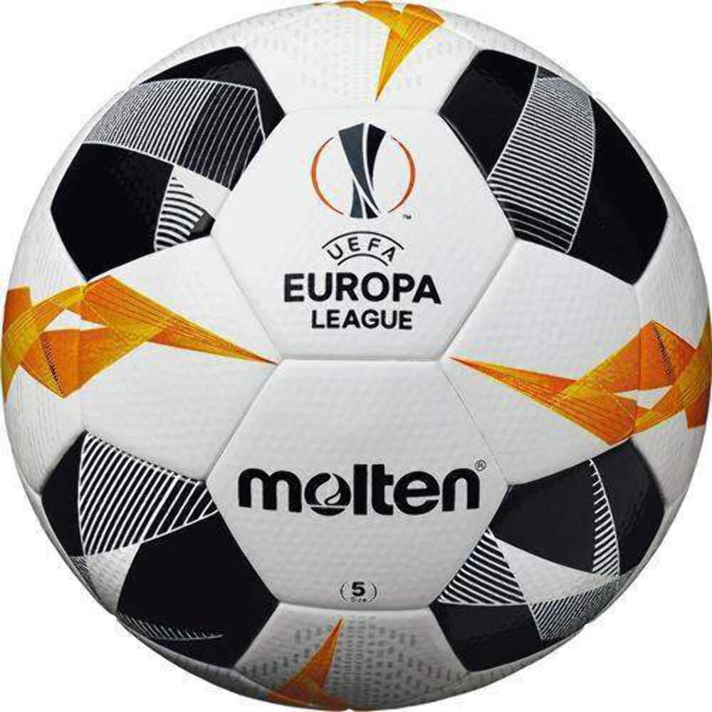 Molten Unisex's UEFA Europa League Official Match Football 5003, White/Black/Orange, Size 5