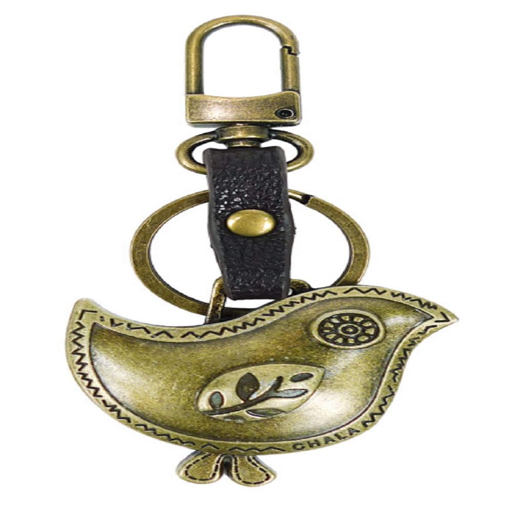 Chala Bronze Mini Metal Purse Charm, Key Fob, Animal Keychain - M605 (Bird)