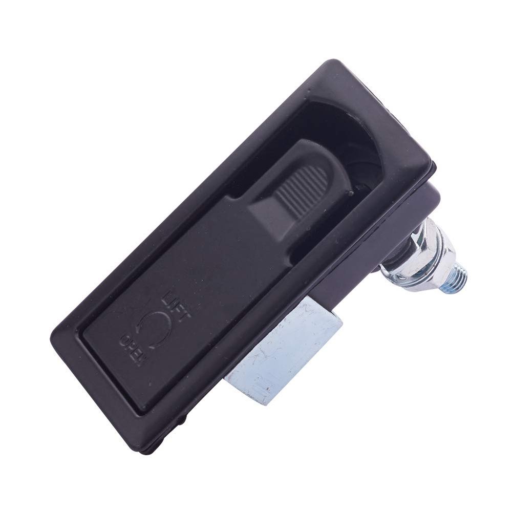 MroMax 1Pcs Electric Cabinet Door Cam Lock, Fit for 22mm Thick Panel, Pull Type Lock, 726-2 Zinc Alloy Black