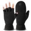 OZERO Winter Gloves for Men Women: Fingerless 3M Convertible Mittens with Flap Warm Thermal Polar Fleece,Touch Screen Work Running Driving Cycling Womens Mens Gloves Winter in Cold Weather(Medium) view 1