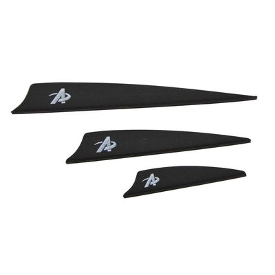 AMEYXGS 50pcs Archery Feather Fletches Plastic Arrow Vanes 2" 3" 4" Hunting Rubber Feather for DIY Hunting Arrows (Black, 3inch)