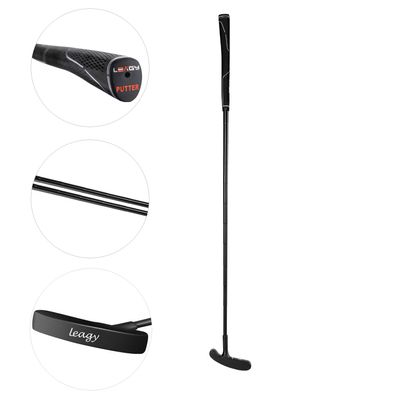LEAGY Timeless Classic Golf Putter 35" Length - Putt Putt Style Two-Way Head and Premium Rubber Grip for Male & Female Right or Left Handed Golfers