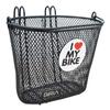BIRIA Basket with Hooks, Front, Removable, Children Wire mesh Small Kids Bicycle Basket, I Love My Bike, New, Black view 1