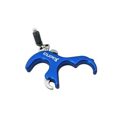 Bow Release 3 Finger Thumb Release Grip Button Release Finger Trigger Caliper Release Aids for Compound Bow (Blue)