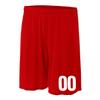 Add-On Performance Soccer Shorts with Free Numbers Youth Medium in Scarlet Red view 1