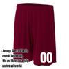 Add-On Performance Soccer Shorts with Free Numbers Youth X-Large in Maroon view 2