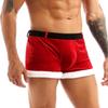 iEFiEL Mens Flannel Christmas Santa Claus Costume Festival Holiday Boxer Shorts Underwear Trunks Underpants (XX-Large, Red B) view 2