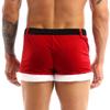 iEFiEL Mens Flannel Christmas Santa Claus Costume Festival Holiday Boxer Shorts Underwear Trunks Underpants (XX-Large, Red B) view 4