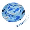 Baby Sun Hat Adjustable - Toddler Kids Beach Pool Bucket UPF 50+ Wide Brim Chin Strap Summer Play Hat(Light Blue Whale,54/3-5 Years) view 4