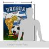 World Cup Uruguay Flags Uruguayan Banner Room Wall Art Flag Poles For Outside House Patio Porch Lawn Garden Stand Tapestry Yard Signs FIFA Gifts Sports Fan Trophy Soccer Game Football Made In USA view 2