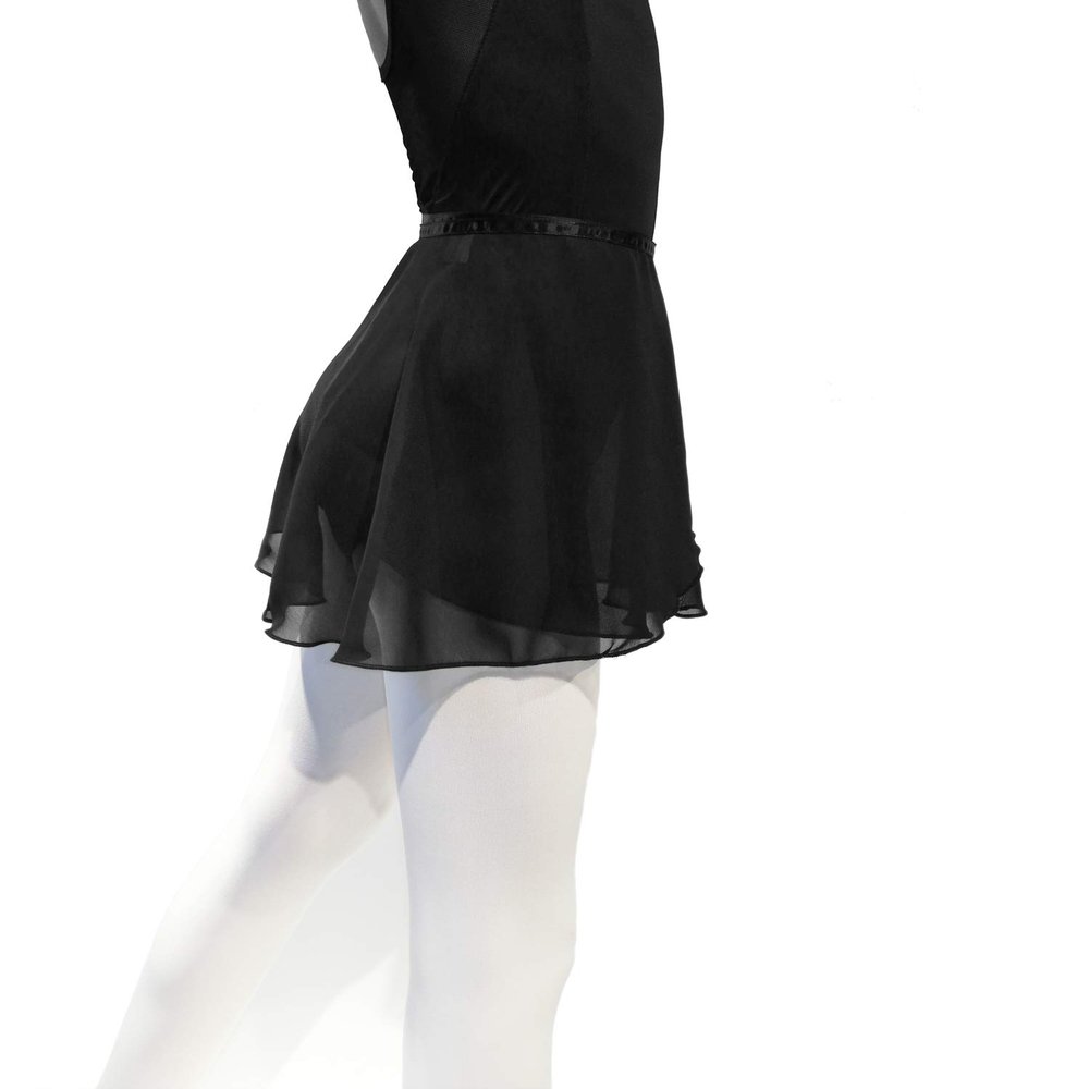NEWCHAO Ballet Chiffon Wrap Skirts Dance Skirts for Women Girls Black Pink
