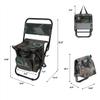 LEADALLWAY Fishing Chair with Cooler Bag Foldable Compact Fishing Stool,Camouflage view 3
