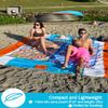 ECCOSOPHY Sandproof Beach Blanket - Oversized Sand Free Beach Mat 9'x10' - Lightweight Outdoor Picnic Blanket Anchored with 4 Corner Sand Pockets & Plastic Stakes - Heat Proof, Quick Drying & Compact view 3