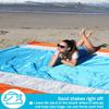 ECCOSOPHY Sandproof Beach Blanket - Oversized Sand Free Beach Mat 9'x10' - Lightweight Outdoor Picnic Blanket Anchored with 4 Corner Sand Pockets & Plastic Stakes - Heat Proof, Quick Drying & Compact view 4
