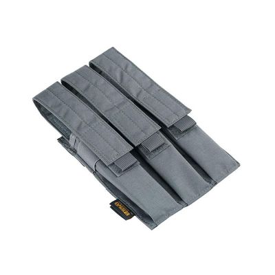 EXCELLENT ELITE SPANKER Open Top Single/Double/Triple Kriss Mag Pouch Tactical Molle MP7 Magazine Pouch (Triple Grey)