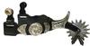 Showman Black Steel Jingle Bob Spurs w/Silver Engraved Overlays view 1