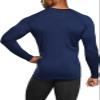 TSLA Men's Thermal Long Sleeve Compression Shirts, Athletic Base Layer Top, Winter Gear Running T-Shirt, Heatlock Round Neck Navy, X-Large view 2