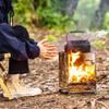 REDCAMP Wood Burning Folding Camp Stove Stainless Steel Grid, Portable Collapsible Backpacking Stove Survival Rocket Stove for Hiking Outdoor Tent Camping Picnic BBQ, Samll view 2