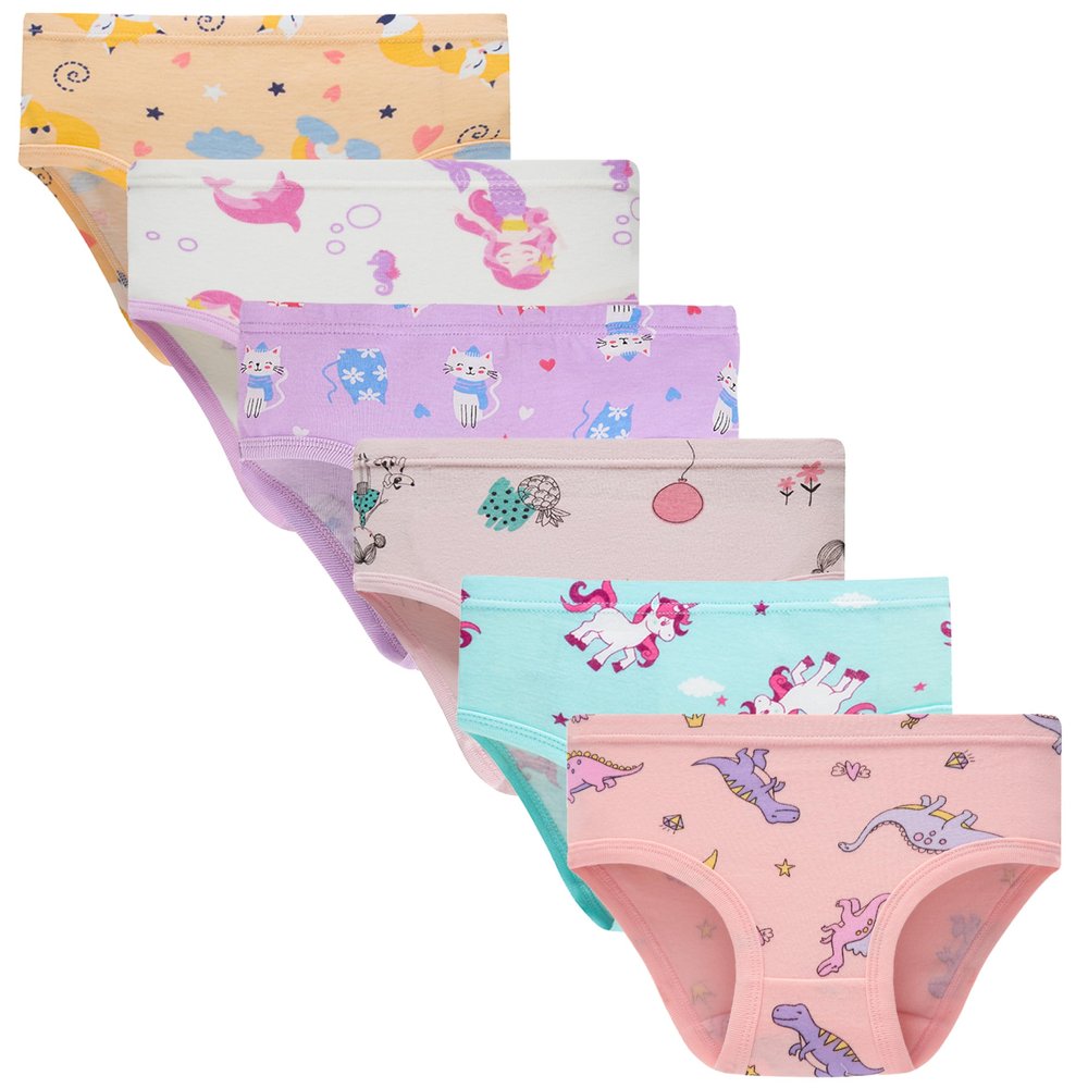 Sladatona Little Girls' Soft Cotton Toddler Kids Underwear Comfort Experience Panty 3-4t Purple Gray
