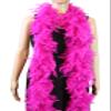 Flydreamfeathers 40 Gram 72" Long, Turkey Chandelle Feather Boa, Dancing Wedding Crafting Party Dress Up, Halloween Costume Decoration(hot pink) view 1