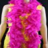 Flydreamfeathers 40 Gram 72" Long, Turkey Chandelle Feather Boa, Dancing Wedding Crafting Party Dress Up, Halloween Costume Decoration(hot pink) view 2