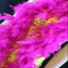 Flydreamfeathers 40 Gram 72" Long, Turkey Chandelle Feather Boa, Dancing Wedding Crafting Party Dress Up, Halloween Costume Decoration(hot pink) view 3