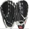 Rawlings | Shutout Fastpitch Softball Glove | RHT | 12' | Basket Web | Black / White view 1