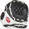 Rawlings | Shutout Fastpitch Softball Glove | RHT | 12' | Basket Web | Black / White view 2