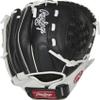 Rawlings | Shutout Fastpitch Softball Glove | RHT | 12' | Basket Web | Black / White view 4