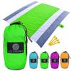 ECCOSOPHY Sandproof Beach Blanket - Oversized Sand Free Beach Mat 9'x10' - Lightweight Outdoor Picnic Blanket Anchored with 4 Corner Sand Pockets & Plastic Stakes - Heat Proof, Quick Drying & Compact view 1