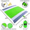 ECCOSOPHY Sandproof Beach Blanket - Oversized Sand Free Beach Mat 9'x10' - Lightweight Outdoor Picnic Blanket Anchored with 4 Corner Sand Pockets & Plastic Stakes - Heat Proof, Quick Drying & Compact view 2