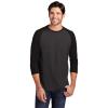District Perfect Tri 3/4-Sleeve Raglan. DM136 XS Black/ Black Frost view 1