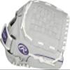 Rawlings Sure Catch Series Fastpitch Softball Glove, Purple/Grey/White, Right Hand Throw, 12.5 inch (SCSB125PU-6/0 12 1/2 BSK/NFC) view 2