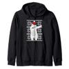 Ugly Christmas Polar Bear Santa Hat Dab Cute Women Men Gift Zip Hoodie view 1