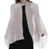 BANETTETA Silver Shawls and Wraps for Evening Dresses, Sliver Shawl Wraps for Women Dress Cover up Formal (Light Gray) view 1