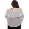 BANETTETA Silver Shawls and Wraps for Evening Dresses, Sliver Shawl Wraps for Women Dress Cover up Formal (Light Gray) view 4